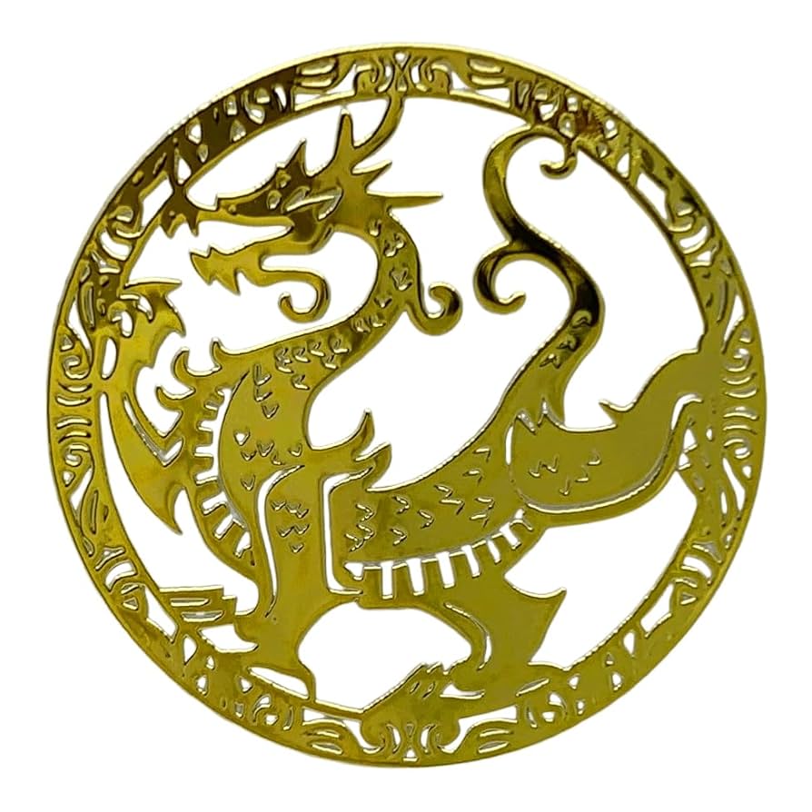 金色の龍 送料無料)◇24k本金箔の龍◇《三本指の龍》◇合金製 金箔黄金龍